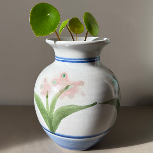 Raindrop Peperomia in vintage floral vase